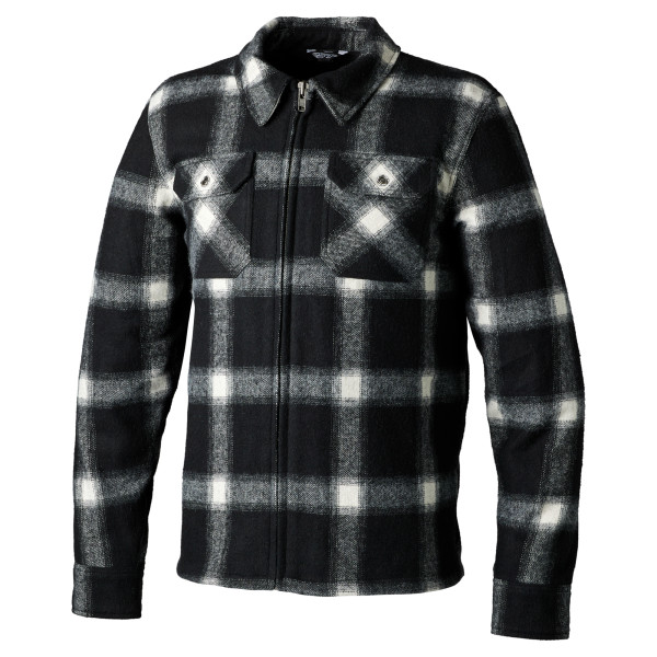 RST RST Brushed CE Mens Textile Shirt Blk/White
